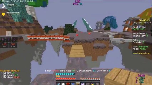 Hypixel Mega Skywars ep 2 "Clutch Perl"! смотреть онлайн