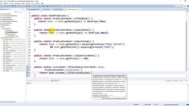 Java 8 Predicate Code Demo смотреть онлайн