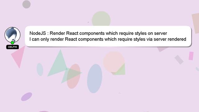 NodeJS : Render React components which require styles on server смотреть онлайн