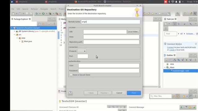 Tutorial Basico GitHub com Eclipse e EGit Usando Chave SSH смотреть онлайн