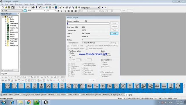 How to upload backup from Mitsubishi HMI E1070 смотреть онлайн