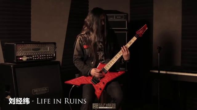 CRACK - guitarist Liu Jingwei demonstrates the song "Life in Ruins" (Schecter) смотреть онлайн