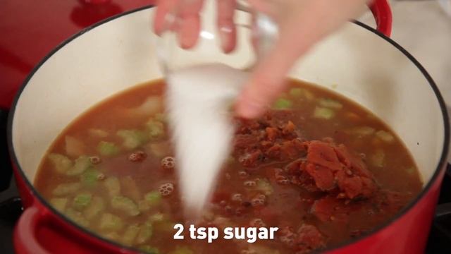 SOUP RECIPE - Easy Tomato Soup With Grilled Cheese Croutons