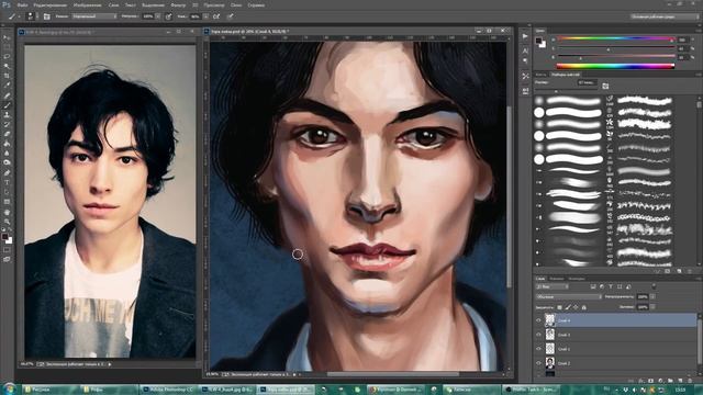 Создание портрета в Photoshop смотреть онлайн