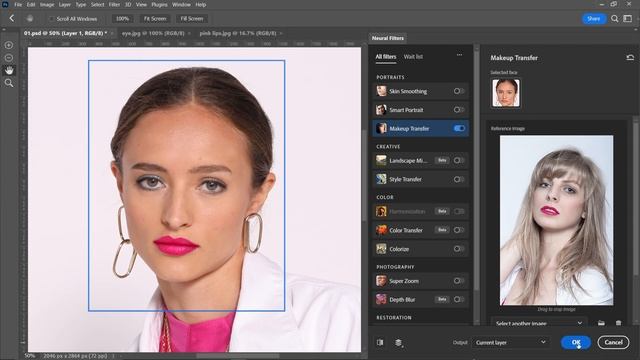 How to Makeup Transfer onto Any Image Using Photoshop AI Neural Filters смотреть онлайн