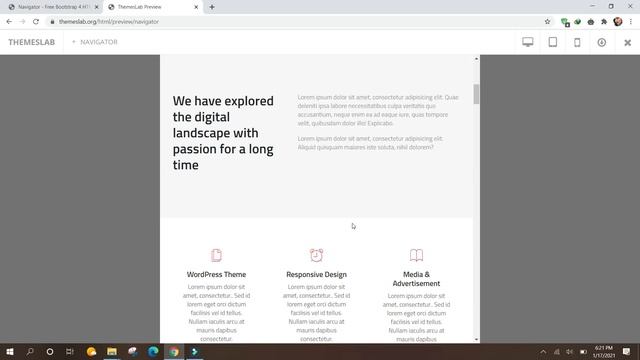 Navigator : Free Bootstrap 4 HTML5 One Page Website Template смотреть онлайн