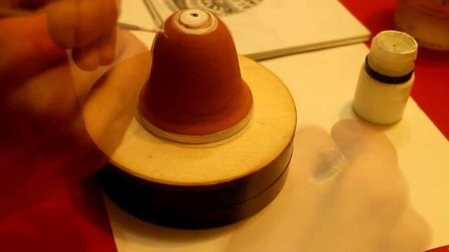 Роспись керамического колокольчика «Зимнее кружево»