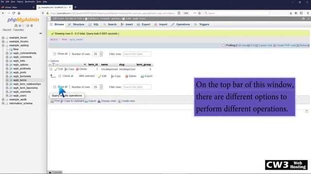 How to delete database table via phpMyAdmin in cPanel with The CW3 Web Hosting смотреть онлайн