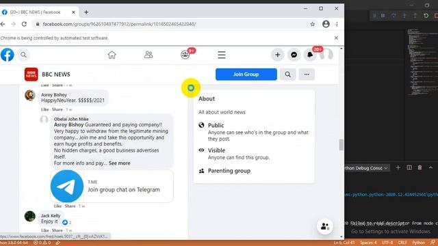 Facebook Post Comments Scraper Using Python Selenium смотреть онлайн