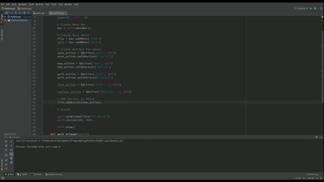 PyQt5 Lesson 14 Menu Bars смотреть онлайн