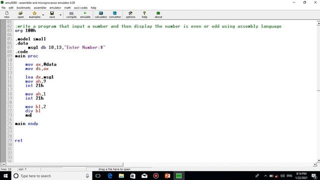 How to Find The Number is Even Or Odd in Assembly Language | Assembly Programming Tutorial - 32 смотреть онлайн