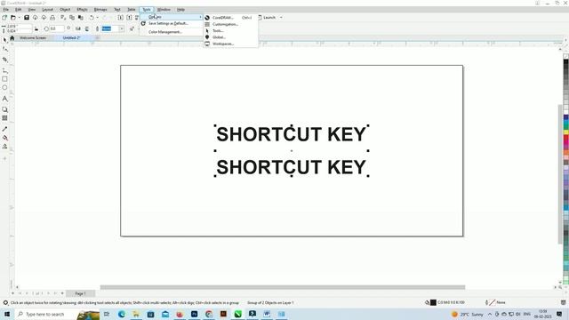 how to make shortcut key in coreldraw | corel draw me shortcut key kaise banaye,corel draw short ke смотреть онлайн
