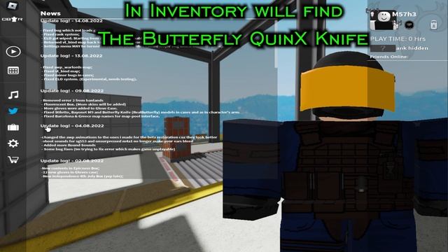Counter Blox Reimagined Codes - Butterfly QuinX Knife Skin смотреть онлайн
