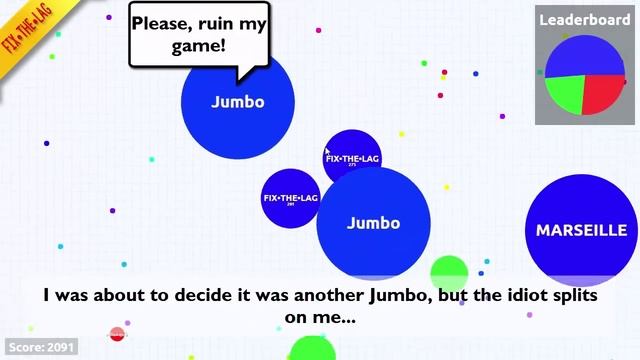 Agario Team Mode Vlog #1 - The  Good And The Bad Jumbo