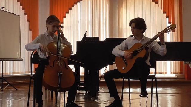 Ансамбль - Сизикова Вера (виолончель) и Барсуков Илья (гитара) смотреть онлайн