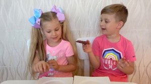 Diana and Roma staged a chocolate challenge