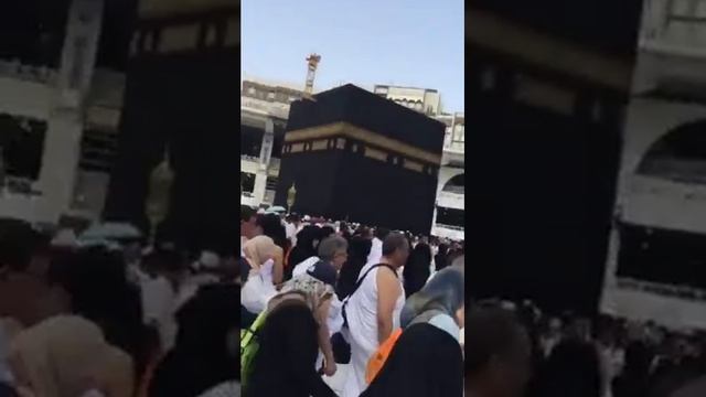 Вчера в Мекке была говорят очень сильная невыносимая жара, небо было ясное,  но по милости Аллаhа п