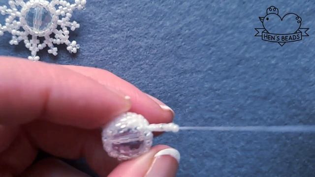 How to make SNOWFLAKE Earrings - Winter jewelry from seed beads | Hen's Beads DIY Tutorial смотреть онлайн