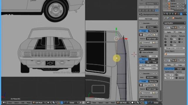 Tutorial Blender How to Create Camaro Car SS 1969 Part 3 смотреть онлайн
