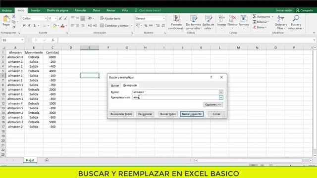 BUSCAR Y REEMPLAZAR EN EXCEL / SUSTITUIR DATOS EXCEL BASICO смотреть онлайн