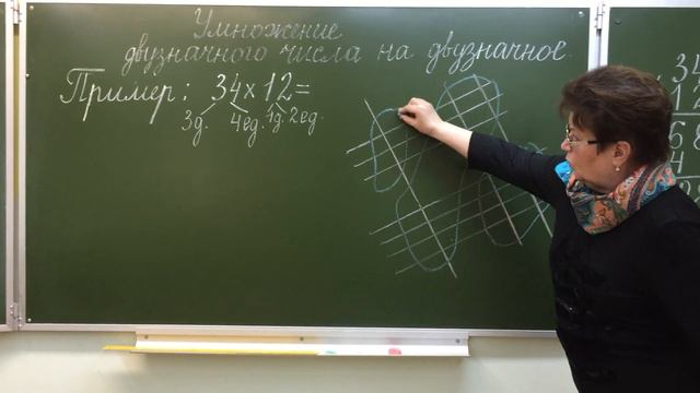 Умножение двузначного числа на двузначное смотреть онлайн