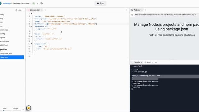 03. Add Keywords to Your package.json - FreeCodeCamp - Backend Dev & APIs -Managing Packages w/ NPM смотреть онлайн