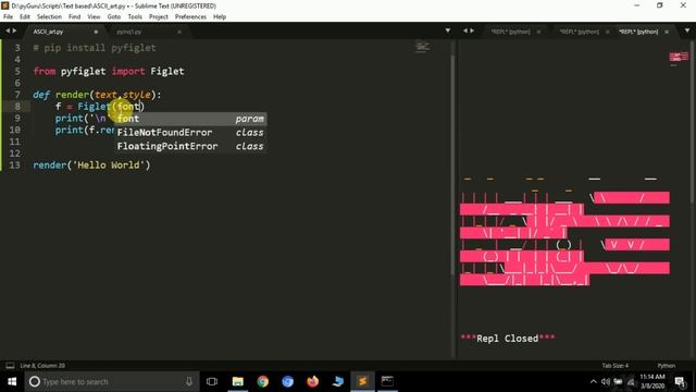Rendering ASCII text art in python | TBA | #pyGuru смотреть онлайн