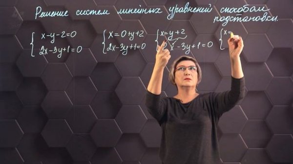 121_Решение системы линейных уравнений с двумя переменными способом подстановки. 6 класс.