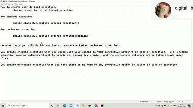 # video 136# Concepts of JAVA Programming - user defined exception смотреть онлайн