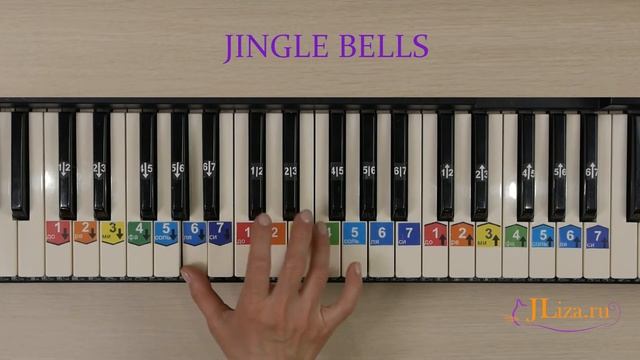 Jingle bells. Как играть на пианино. Ноты цифрами смотреть онлайн