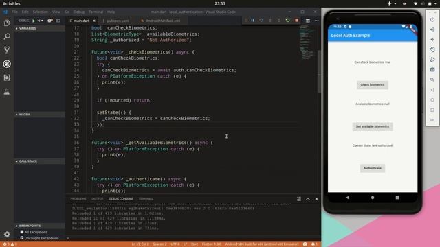 Flutter Local Authentication | Fingerprint and FaceID | Dart Packages смотреть онлайн