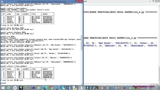 AISSCE PRACTICAL /COMPUTER SCIENCE (083)/SOLVED MOCK DRILL PAPER–INTERFACING PYTHON WITH MySQL/CBSE смотреть онлайн