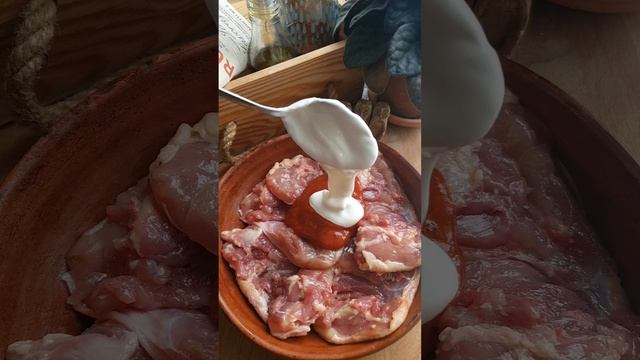Жареная курица с гарниром из овощей. Рецепт в комментариях  #shorts