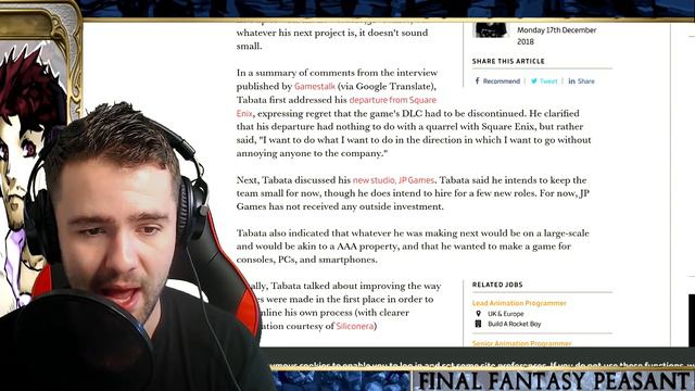 Final Fantasy XV Episode Ardyn ANIME Trailer... reaction? | Tabata's Future From FFXV смотреть онлайн