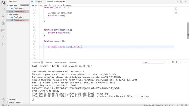 PHP Sinhala Tutorial - part 3 - Database Connection Class смотреть онлайн