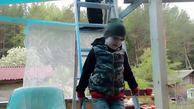 #крыша ? ПОЛИКАРБОНАТ... ХОРОШО ЛИ, ПЕТУНЬЯ... ПОСАДКИ ? смотреть онлайн
