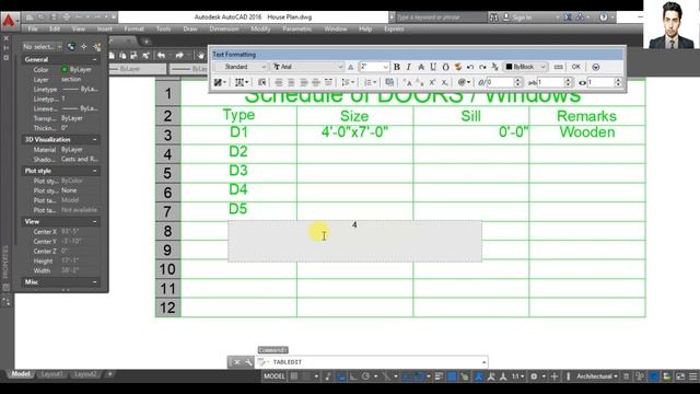 AutoCAD CLASS 84 - Detail Table of Everything used in Floor Plan - English Subtitle смотреть онлайн