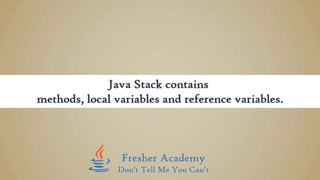 74 Java Heap and Stack смотреть онлайн
