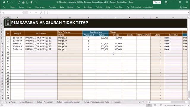 Menu dan Modul Excel Akuntansi BUMDes Toko Dan Simpan Pinjam смотреть онлайн
