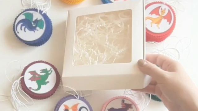 Набор новогодних игрушек, драконов, 8 штук. смотреть онлайн