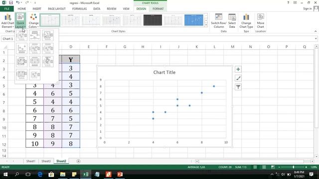 Tutorial Membuat Garis Regresi dan Memperoleh Koefisien Determinasi Menggunakan Excel смотреть онлайн