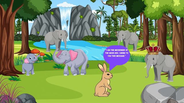 Moral Stories for Kids in English |The Moon God and the king elephant | Bedtime stories for kids смотреть онлайн