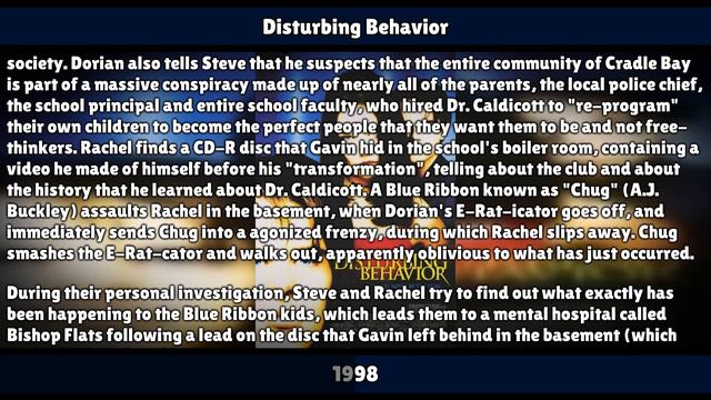 Disturbing Behavior (1998) • Movie Recap & Plot Synopsis