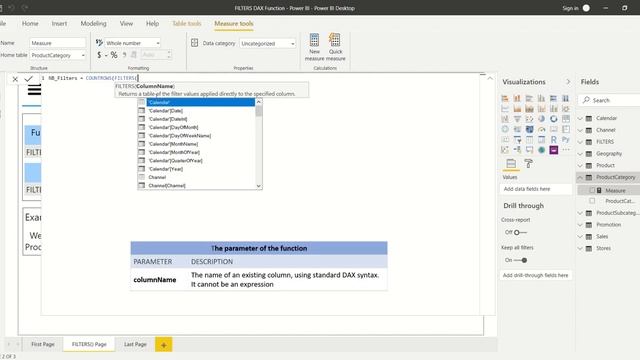 DAX Language - FILTERS Function in Power BI смотреть онлайн