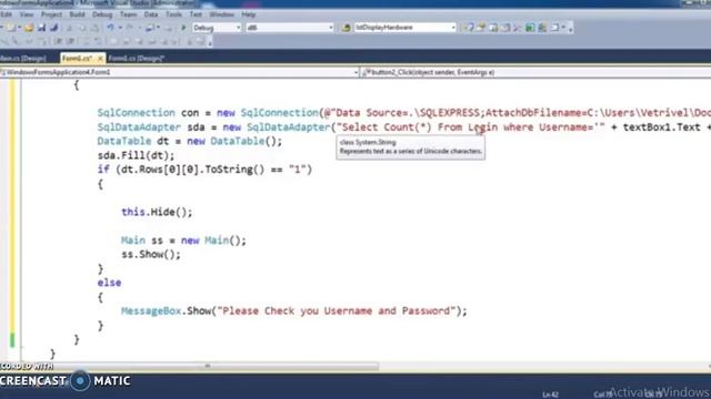 How to Create Login in c sharp смотреть онлайн
