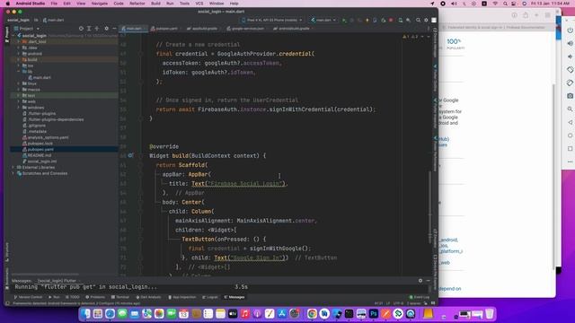 Flutter Firebase Google Sign In Tutorial - Flutter Bangla Tutorial смотреть онлайн