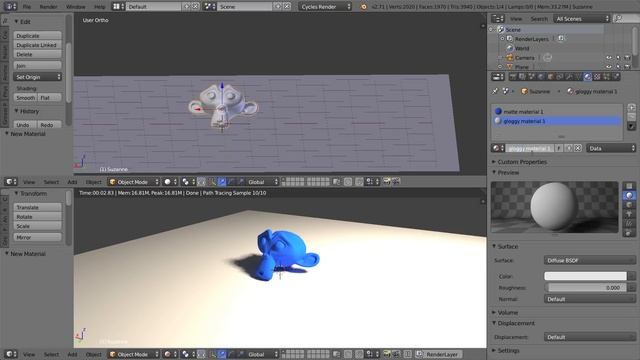 Blender 2.7 Tutorial # 10 : Intro To Materials & Nodes In Cycles #b3d