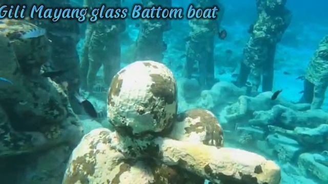Gili Trawangan Lombok NTB,with Gili Mayang glass Battom boat смотреть онлайн