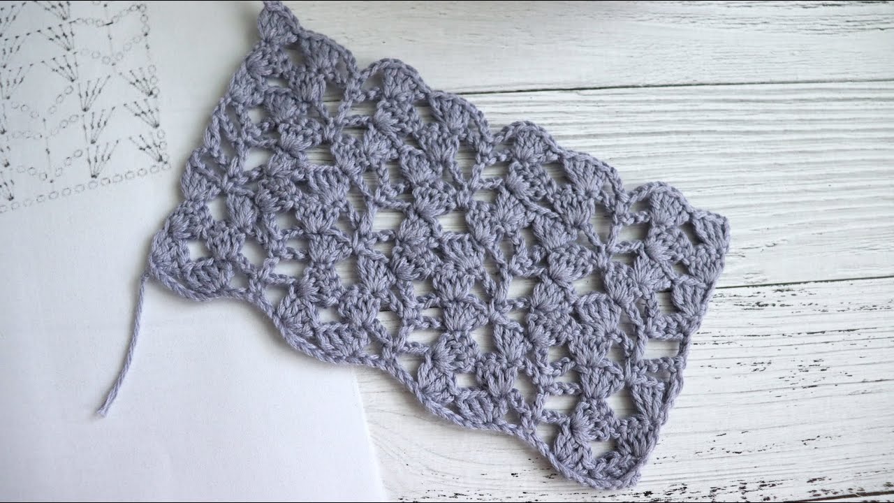 КРАСИВЫЙ ажурный УЗОР крючком ДЛЯ ПУЛОВЕРА смотреть онлайн