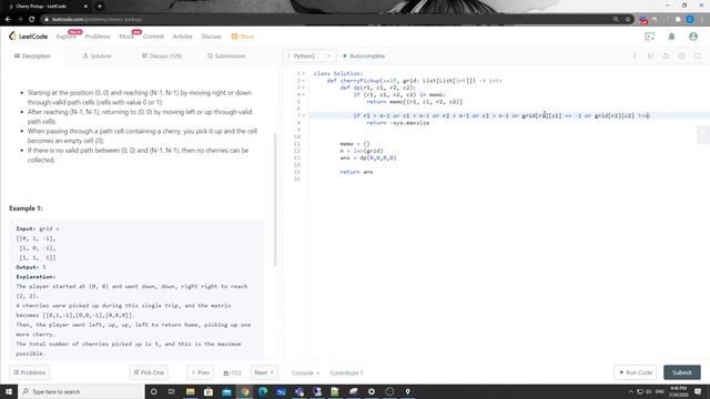 LeetCode 741. Cherry Pickup смотреть онлайн